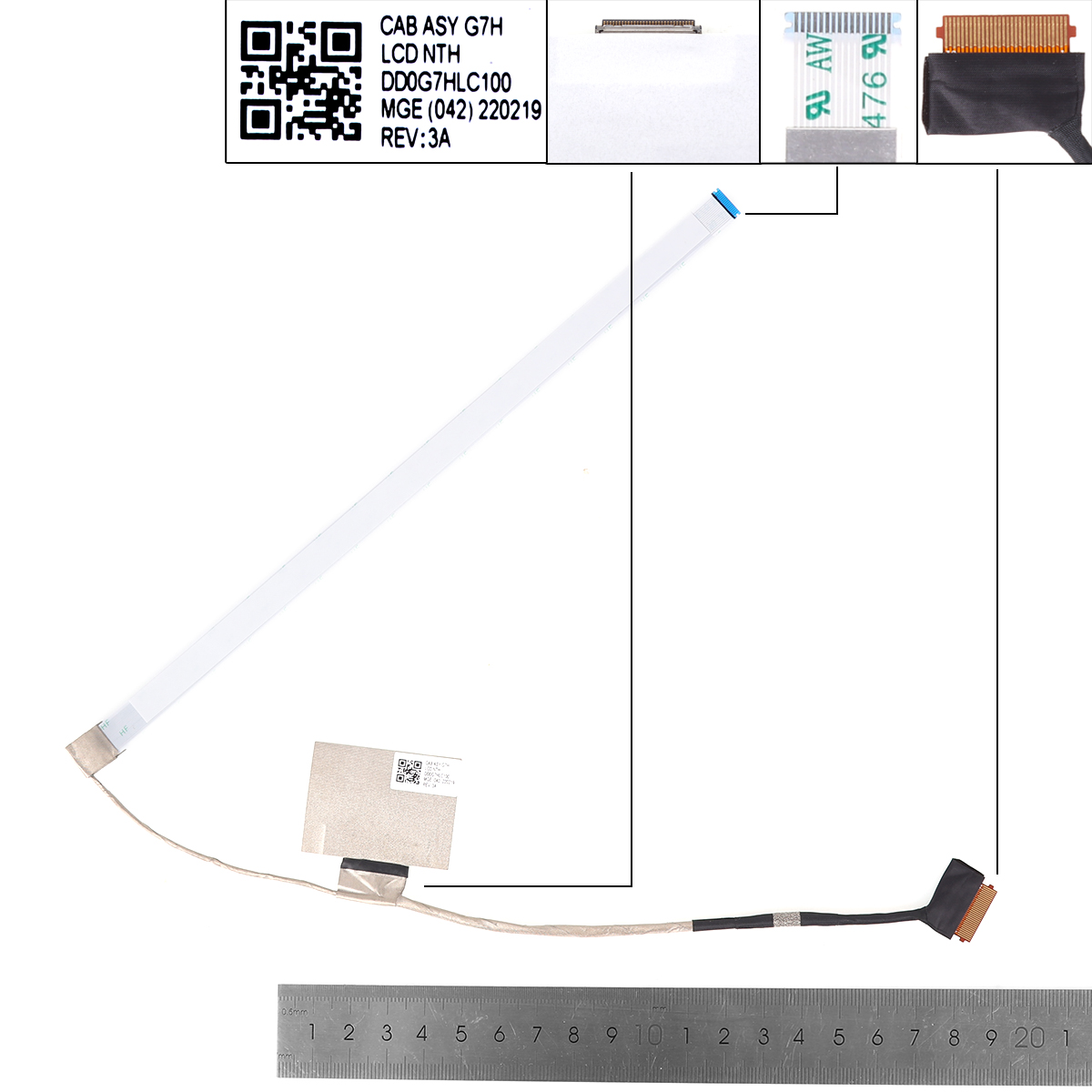 Picture of New LCD Display Screen Cable Replacement  For HP 15-EG 15-EH TPN-Q245 30pin 0.5